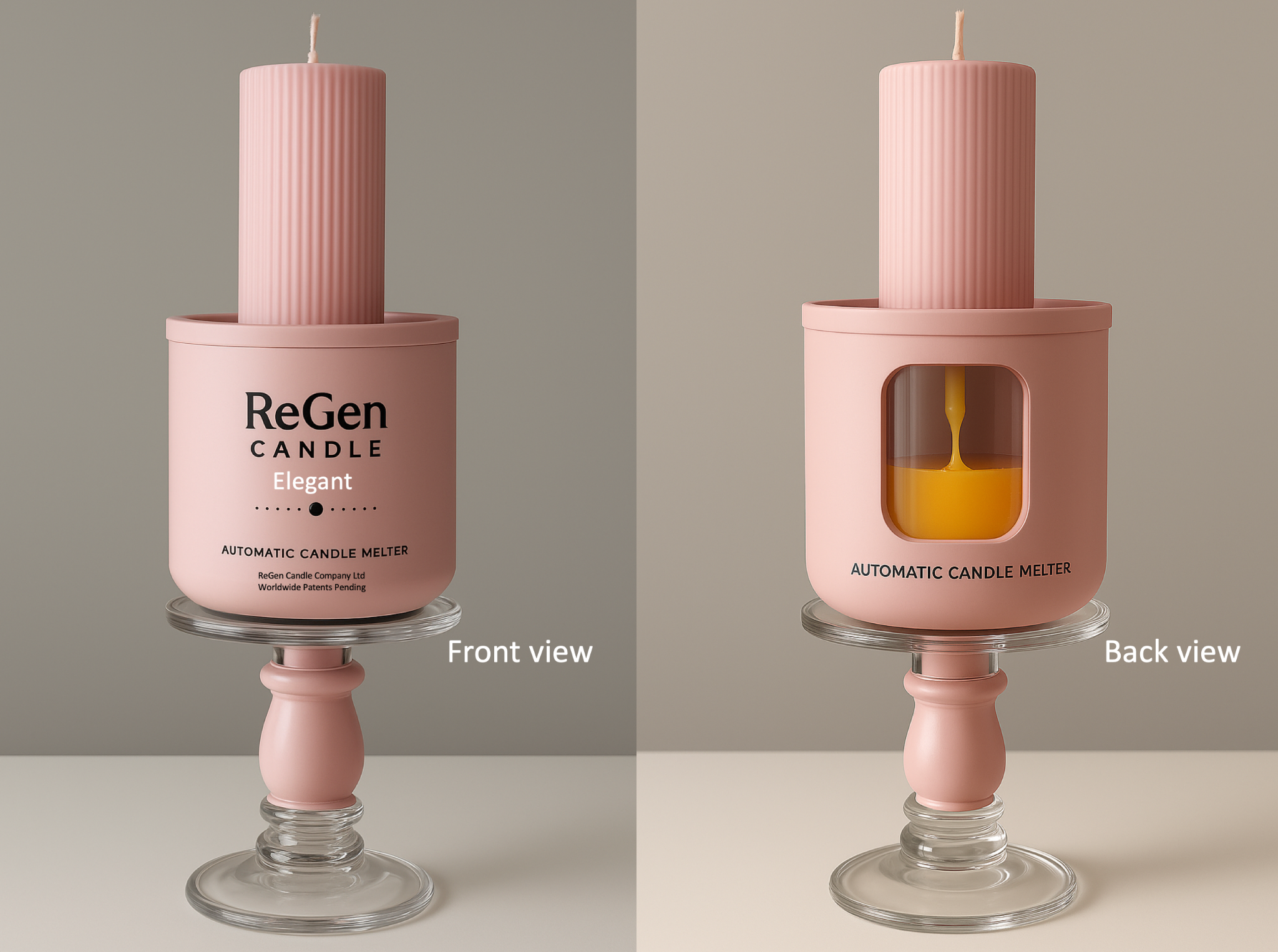 ReGen Candle Front and Back View